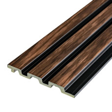 Рейка декоративна PS Темний горіх 2900х120х12мм SW-00001745