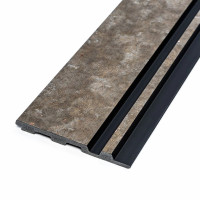 Рейка декоративна PS Сіро-коричнева із золотом 2900х120х12мм SW-00002138