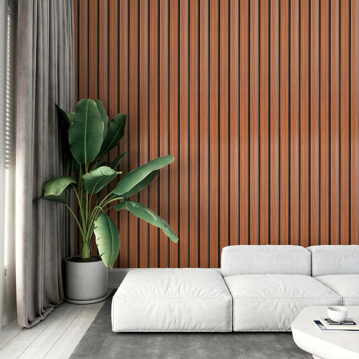 Рейка декоративна PS 2900x120x12мм Темний дуб SW-00001746