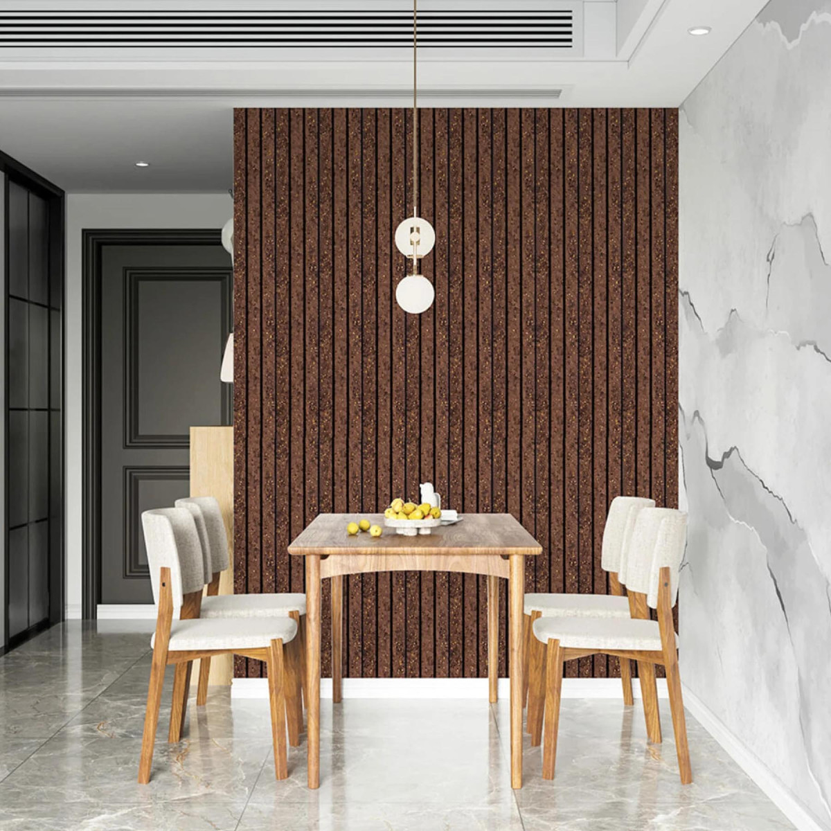 Рейка декоративна PS Темно-коричнева з золотом 2900х120х12мм SW-00001737