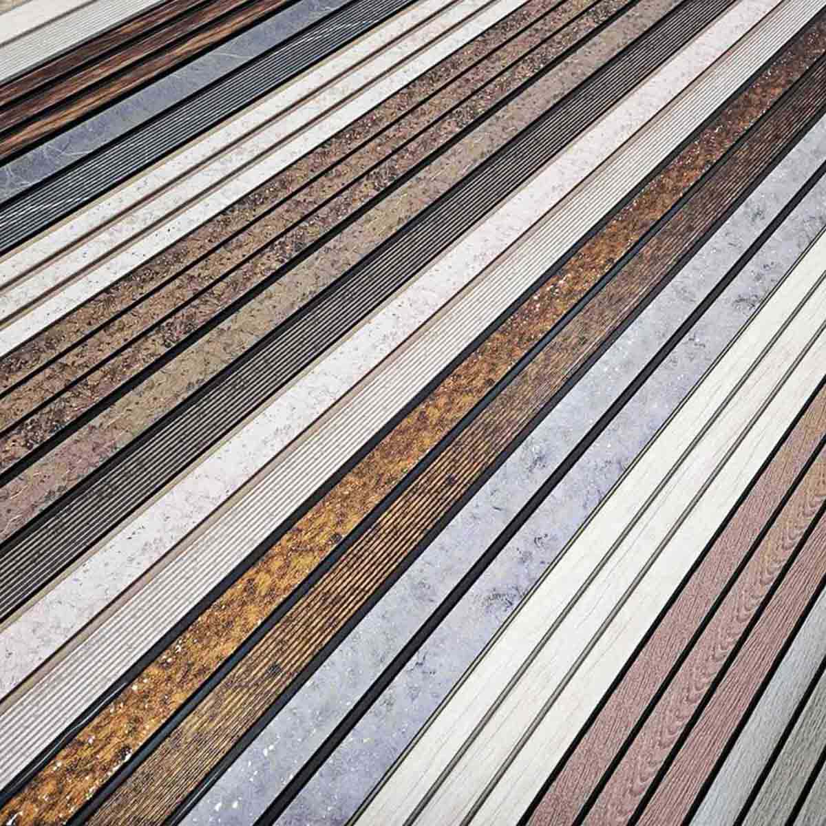 Рейка декоративна PS Темно-коричнева з золотом 2900х120х12мм SW-00001737