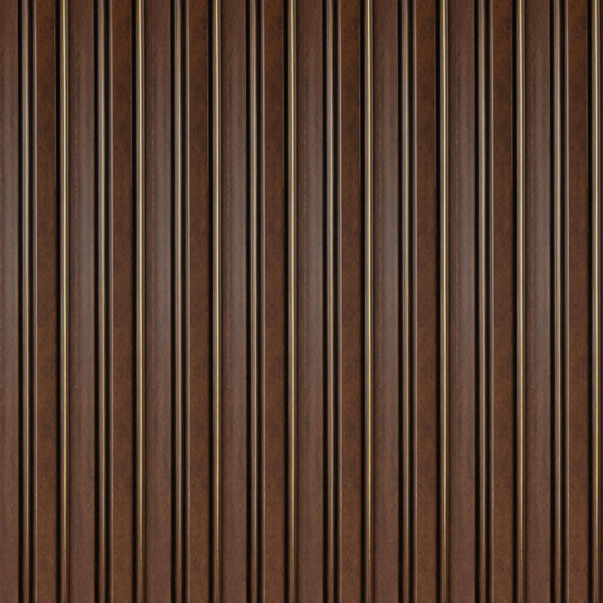 Рейка декоративна PS 2900x120x12мм Темний горіх із золотом SW-00002131