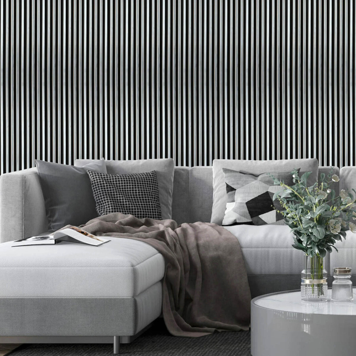 Рейка декоративна PS 2900x120x12мм Чорний зі сріблом SW-00002133