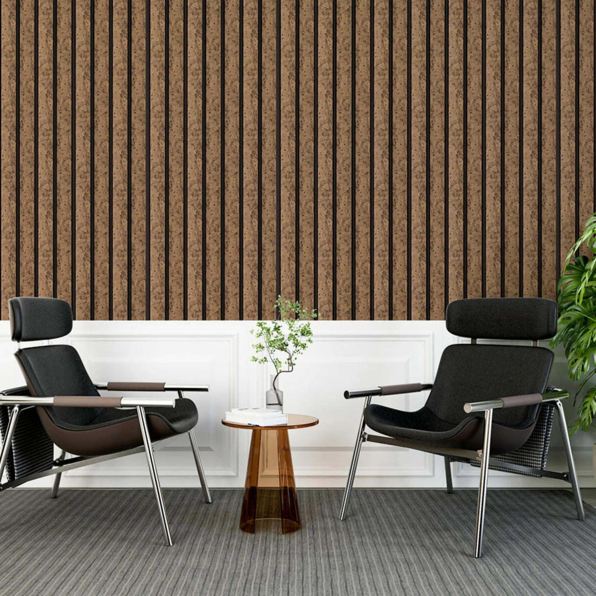 Рейка декоративна PS 2900х120х12мм Шоколадний мармур SW-00001754