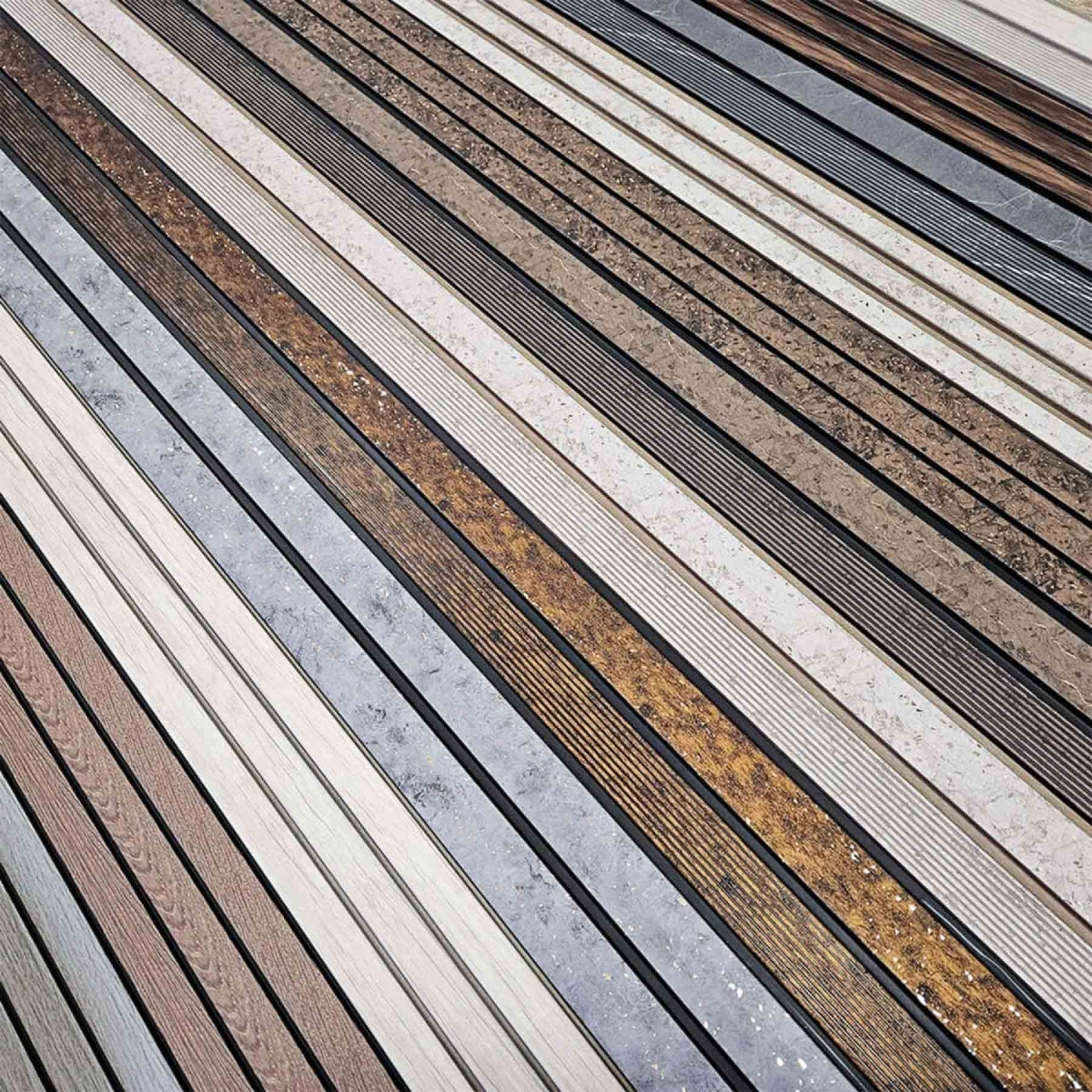 Рейка декоративна PS 2900х120х12мм Шоколадний мармур SW-00001754