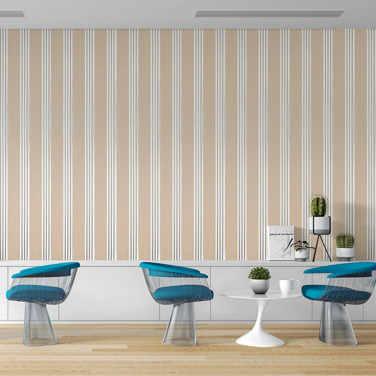 Рейка декоративна PS 2900x160x11мм Бежева зі сріблом SW-00002150