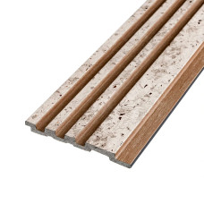 Рейка декоративна PS 2900x120x11мм Світлий мармур із золотими вкрапленнями SW-00002141