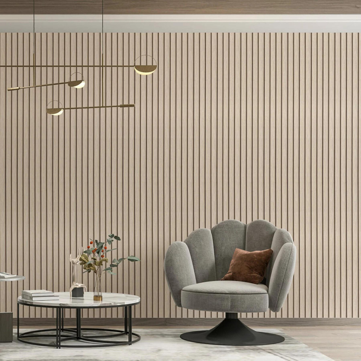 Рейка декоративна PS 2900х120х12мм Світлий дуб SW-00002129