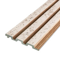 Рейка декоративна PS 2900x120x12мм Бежевий меланж із золотими вкрапленнями (D) SW-00001742