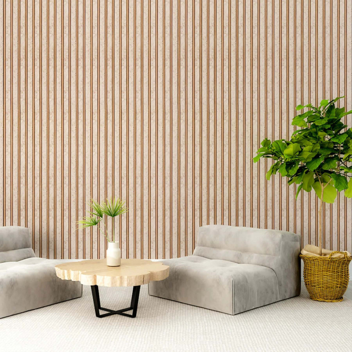 Рейка декоративна PS 2900x120x12мм Бежевий меланж із золотими вкрапленнями (D) SW-00001742