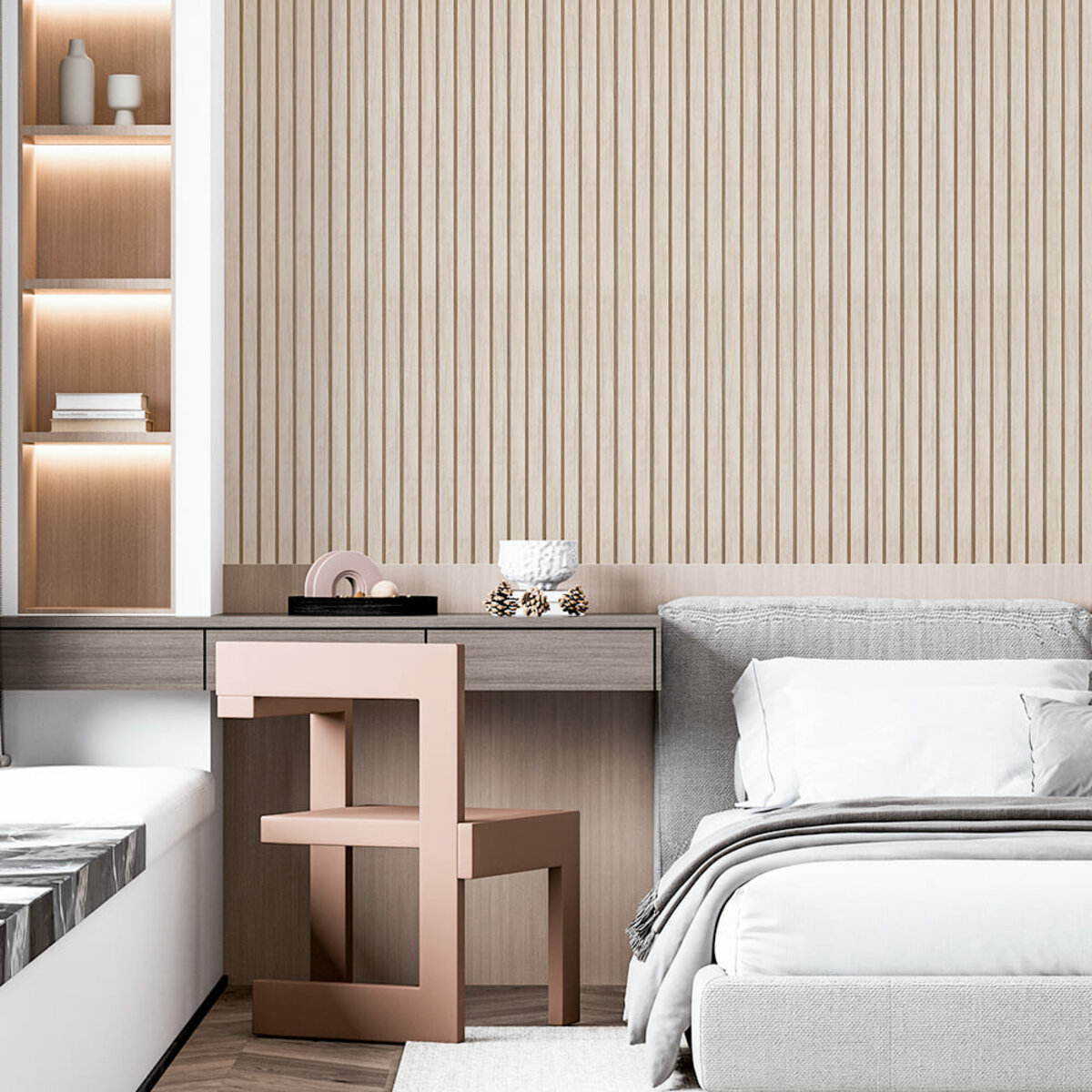 Декоративна рейка Білий дуб PS 2900x120x12мм SW-00001741