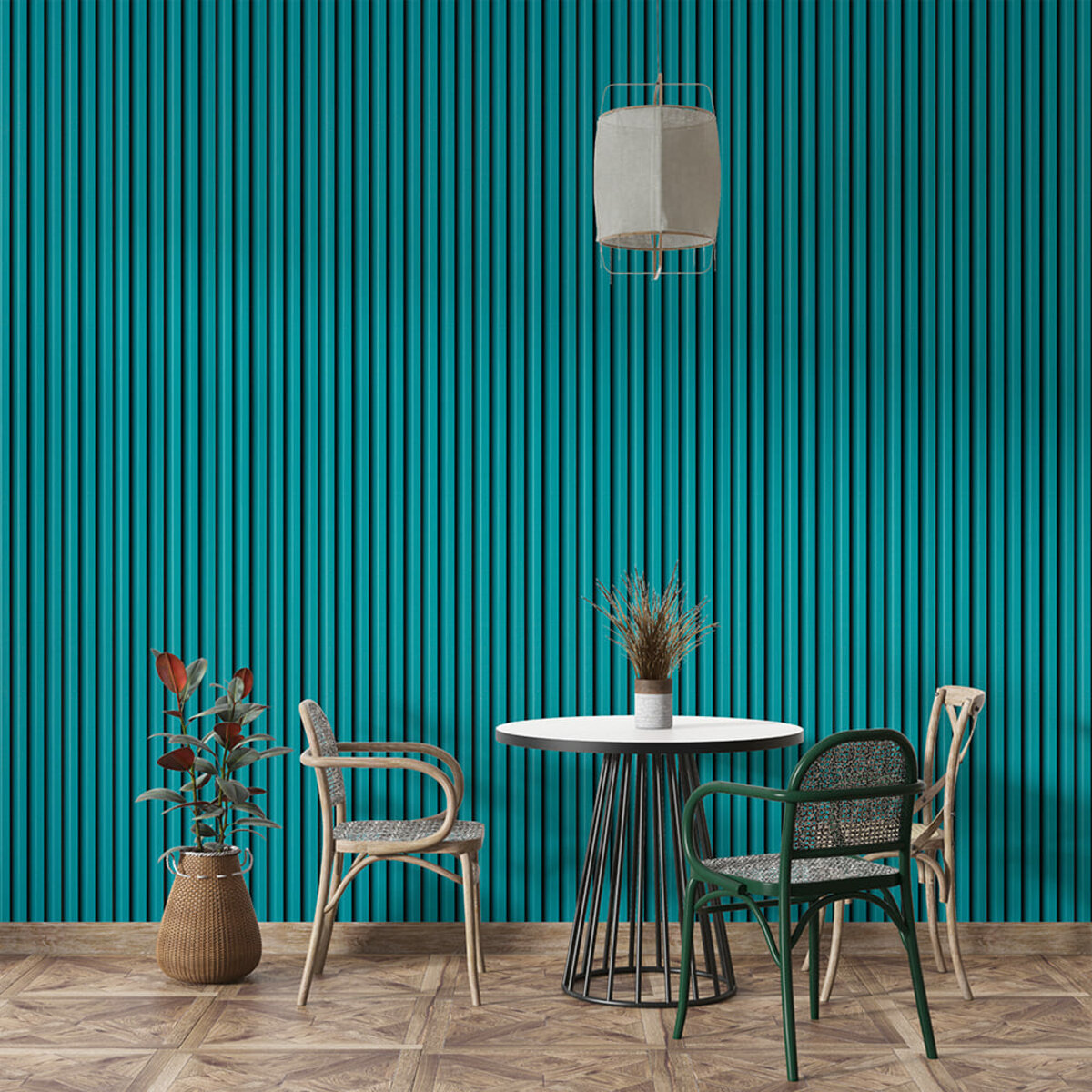 Рейка декоративна WPC стінова 3000x160x23мм Темна бірюза SW-00001863