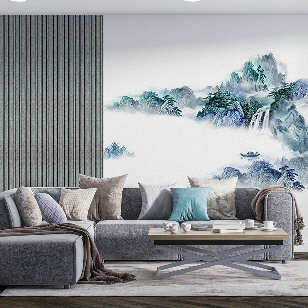 Декоративна рейка для стін PS 2900×120×11 мм Бетон SW-00002132