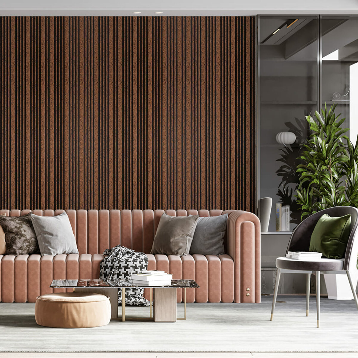 Рейка декоративна PS 2900х120х11мм Коричнева із золотими вкрапленнями SW-00002140