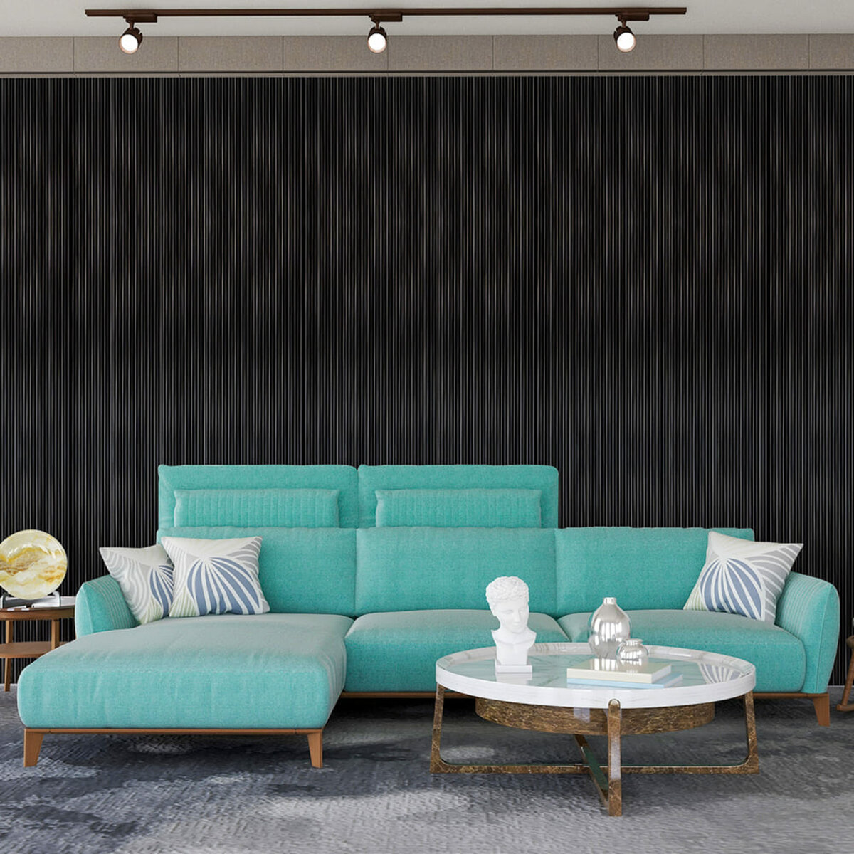 Рейка декоративна PS 2900×120×11 мм Чорна SW-00002148