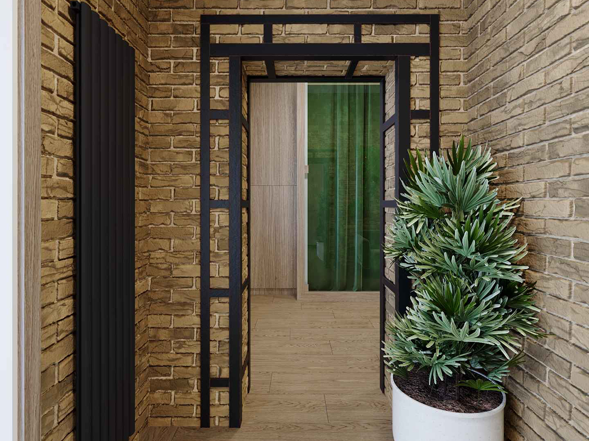 Декоративна цегла в коридорі