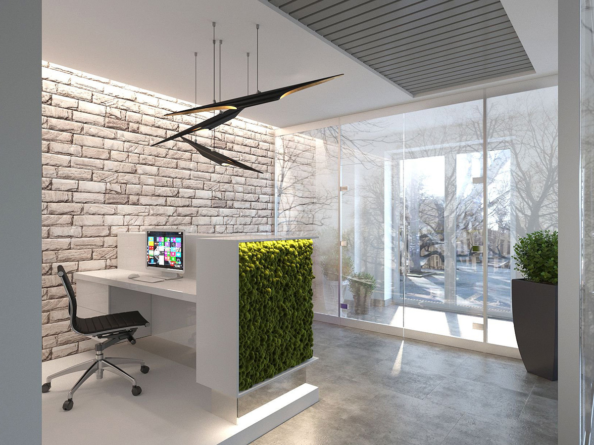 Стильне оформлення офісних стін