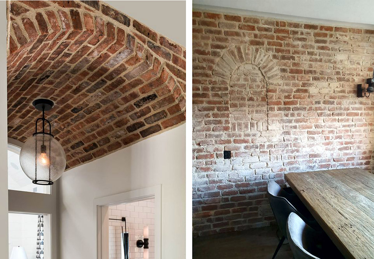 Поєднання цегли та бетону