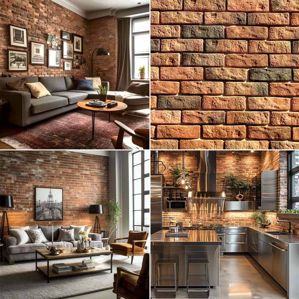 Вінтажна цегла в інтер'єрі