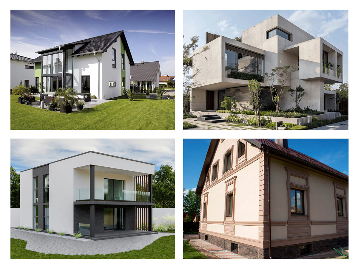 Фасадна штукатурка на будинку — стильне оздоблення зовнішніх стін