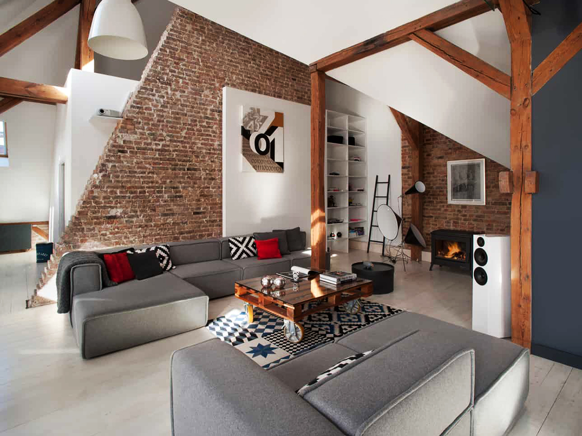 Гіпсова цегла серії Loft в інтер'єрі