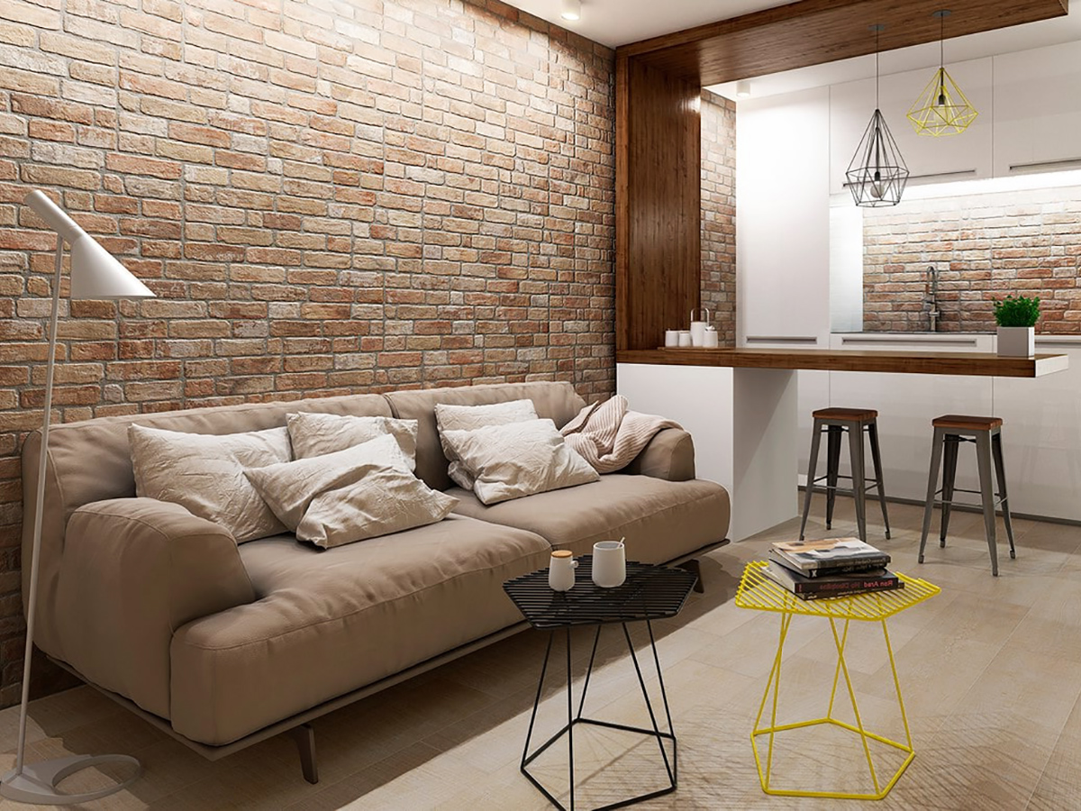 Результат монтажу плитки Brick Wall