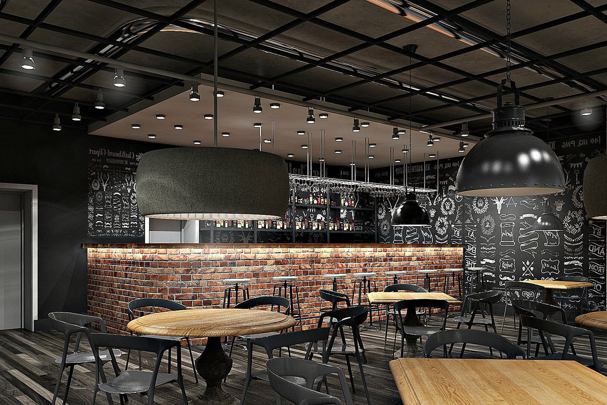 Інтер'єр кафе в стилі Лофт