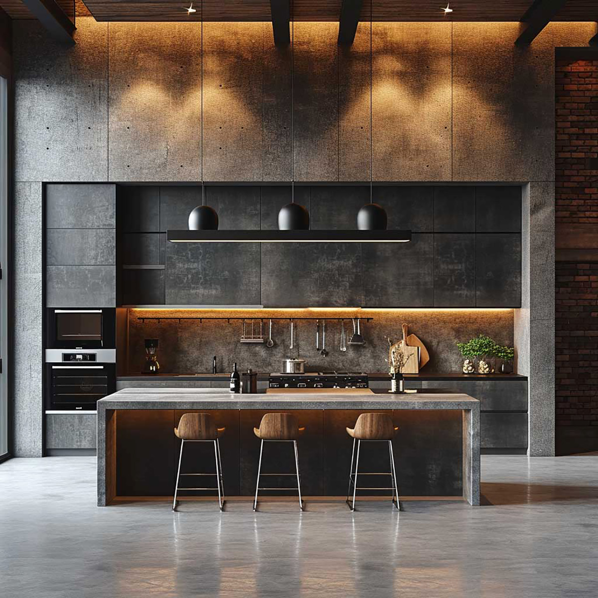 Декоративна штукатурка в інтер'єрі студії