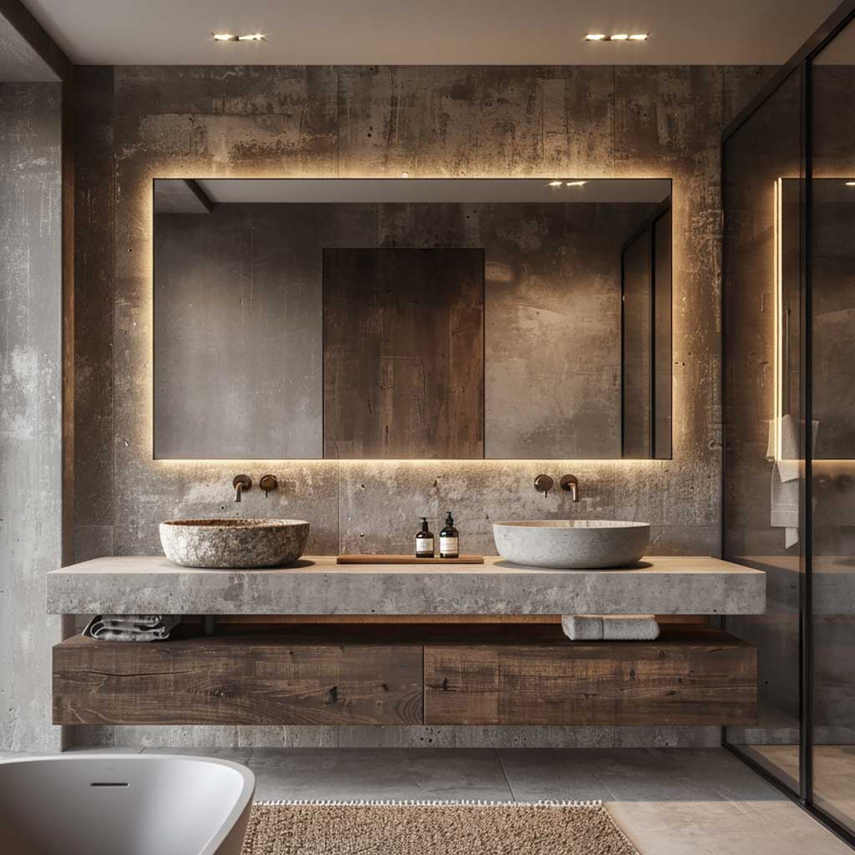 Ванна кімната в стилі Лофт