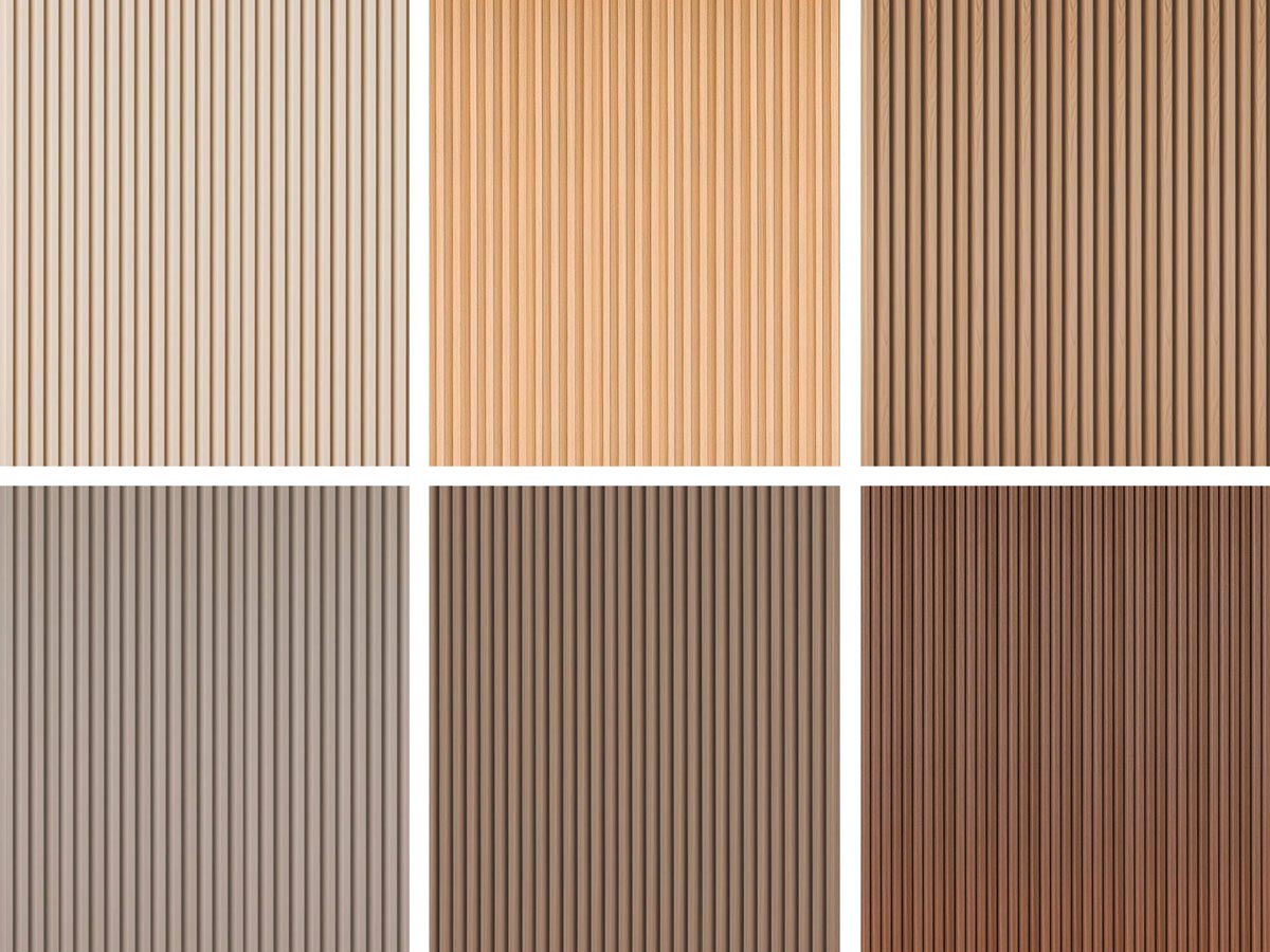 Асортимент кольорів декоративних рейок