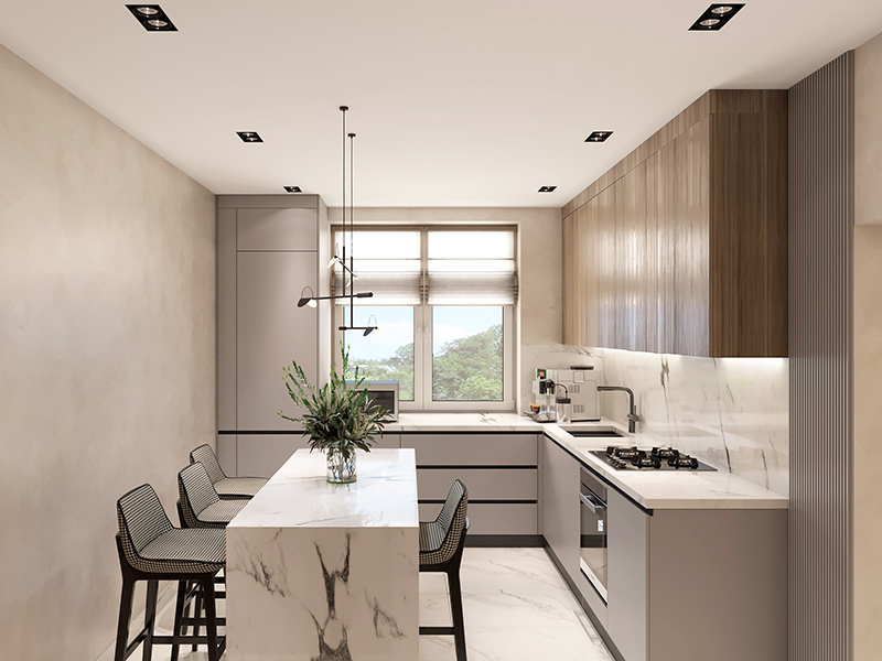 Інтер'єр вітальні в стилі мінімалізм